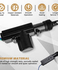 Two Wire 12V Power Door Lock Actuator Kit showing high-strength resin build and ease of installation features