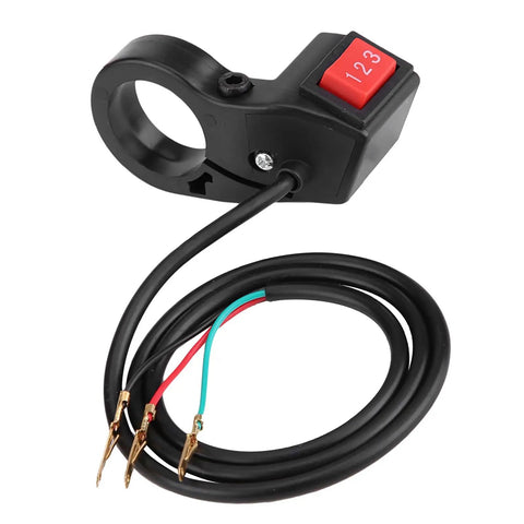 22mm Handlebar Switch Module For Motorcycles, E Bikes, And Scooters Universal 3 Speed Electric Ride Ready Bar Mounted Control Fits 22mm Handlebars Simple Install