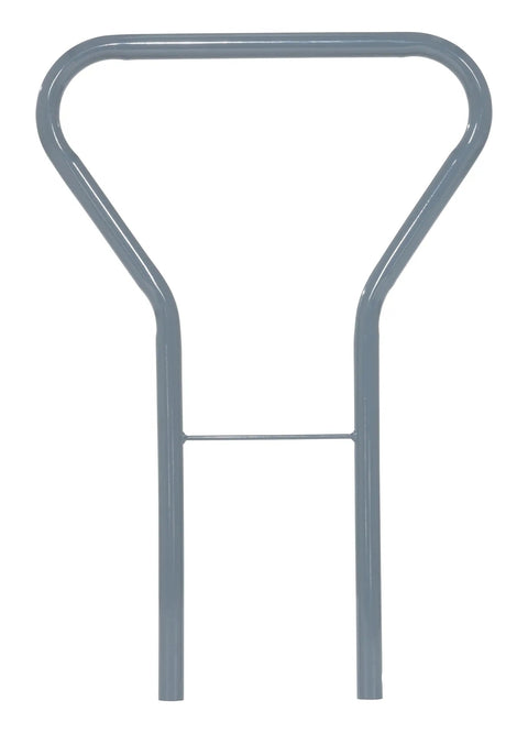 Interlocking Plastic Dolly Handle Attachment Dark Gray With Optional Steel Handle, ergonomic design for efficient grip.