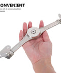Soft Close Cabinet Door Hinges With Lift Stay Support And Hydraulic Damper, 2 Pack, shown in hand for scale