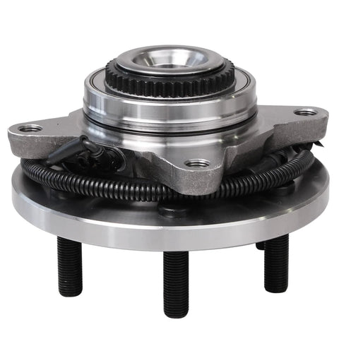 Beefed-Up Front Wheel Bearing Hubs Kit For 2015-2017 Ford F-150 4WD, close-up of hub assembly with bolts visible