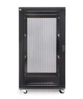 Heavy Duty 22U Server Cabinet With Sleek Tempered Glass And Rock Solid Metal Doors 36 Inch Deep Network Rack Enclosure front view