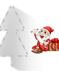 Santa holding 125V Glass Fuses Kit For Outdoor Christmas Lights And Fans, 100 Piece Replacement Set next to tree-shaped fuse arrangement