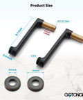 Clawfoot Tub Faucet Set With Handheld Shower Victorian Style adjustable swing arms in oil rubbed bronze, product size details