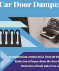 Premium Pack Of Four Durable Rubber Car Door Lock Sound Deadeners For Quiet Slam Free Closing High Grip Auto Noise Absorbing Buffer Pads.
