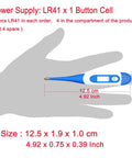 One Button Digital Thermometer For Fever Relief, No Fuss Oral And Rectal Use For Adults, Pack Of 4, Minimalist Sleek Design, Quick Accurate Readings, Easy Operation For Busy Homes, 12.5 cm