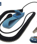 Pro Grade ESD Soldering Mat Kit With Wrist Strap And Dual Common Point Grounding, heat resistant anti static strap detail.