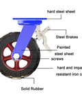 Beefy Heavy Duty Caster Wheels With Top Plate Swivel And Fixed Options For Furniture And Workbenches, labeled parts diagram
