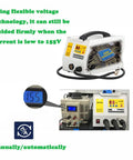 Spot Weld Dent Puller Kit For Steel Auto Body Dents, 3KW 220V Stud Welder with voltage display showing 155V
