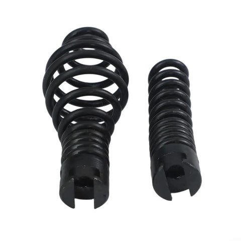 Badass Manganese Steel Drain Auger Cutting Heads 7 Piece Set for pipe blockage with two black spiral springs.