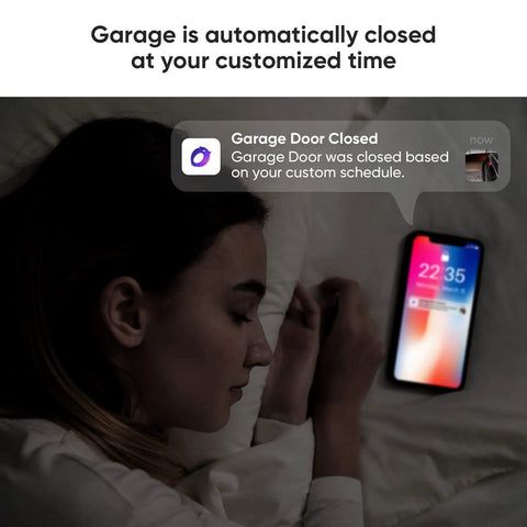Smart Garage Door Opener Remote With Camera Alexa Voice Control Live Video Left Open Reminder 2 4GHz WiFi Only Security Plus Version Two Point Zero Compatible No Monthly Fee Open Close Your Garage From Anywhere