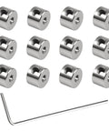 12 Piece Set Screw Collars With 2.05mm Bore, 7mm Outside Diameter, 5mm Width, Nickel Plated Steel Landing Gear Wheel Stopper