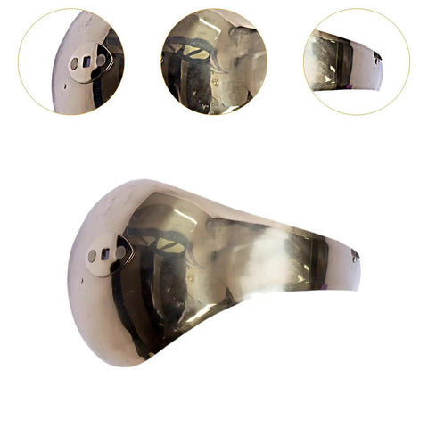Foil And Epee Hand Guard Replacement Plate For Competition, lightweight 13cm gold protector pad, stainless steel close-up view