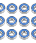 Twelve blue-sealed S608-2RS deep groove ball bearings, 8x22x7 mm, 440C stainless steel, 12 pcs