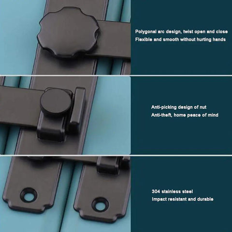 Heavy Duty Stainless Steel Flip Hasp Latch With Foolproof Auto Return Action sleek design showing anti-picking mechanism and durability.