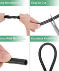 Silicone Tubing 9/32 Inch ID (7mm) by 7/16 Inch OD (11mm), 10 Ft High Temp Hose showing flexibility, cutability, and wall thickness