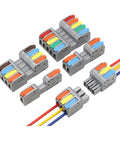 Grab These Awesome Push-In Wire Connectors For Fast Tool-Free Splicing On Any Solid Or Stranded Copper Cable With 2 In 2 Out Design Perfect For Compact LED Lighting Junction Boxes And Heavy Duty Projects Featuring Tin Plated Contacts For Great gray 2-in 2-out nylon wire connector