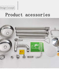 Parts and accessories for Hardcore Heavy Duty Stainless Steel Eyewash System And Emergency Safety Shower Setup.
