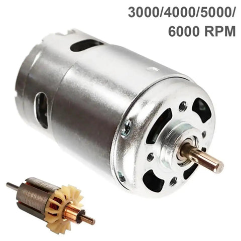 Solid High-Speed Dc Motor With 12-24V Input And Major Torque For Industrial Automation Projects Or Robot Builds featuring a robust metal casing.