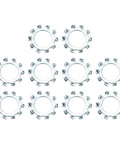Ten Pack Five Eighth External Tooth Lock Washers Zinc Plated Carbon Steel Multi Tooth Star Washers Locking Fasteners Silver Tone