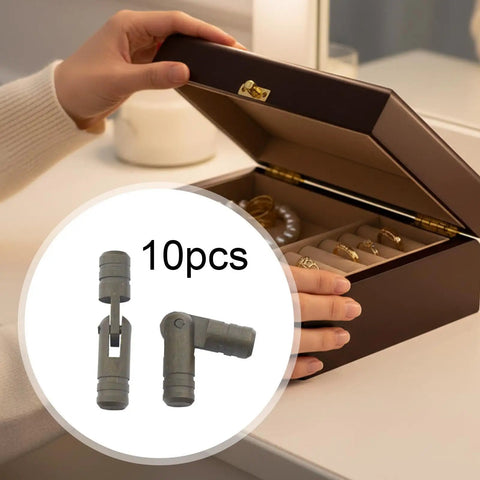 Mini Brass Barrel Hinges 10 Piece Set Concealed Cabinet Hinges Invisible Secure Seamless For Wooden Boxes