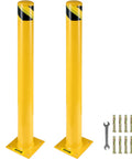 Tough As Nails 48 Inch Steel Safety Bollard Post In Bright Yellow Finish With Five Point Five Inch Diameter for traffic control