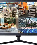 21.5 Inch CCTV Monitor With 1920x1080 HD Display showing multiple surveillance feeds in different environments