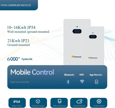 Massive 11kw Off Grid Solar Power System No Sweat Complete Kit Featuring Twenty 550w Panels, 10kWh mobile control details.