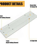 12 Inch Sheet Metal Folding Tool With Dual Depth Gauges One Inch And Three Eighths Inch Depth For HVAC Roofing Projects Rust Resistant Coating Heavy Duty And Easy To Use, showing channels and sight holes on steel plate