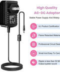 Pro Grade Guitar Pedal Power Supply Adapter 9V DC 1A 1000mA With Negative Tip Output shown with cord and plug