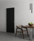 Interior Hidden Barn Door Sliding Kit With Concealed Hardware, 36 Inch By 84 Inch, Black Matte Finish Planum 0010 Aluminum