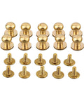 Straight Up Gold Tiny Drawer Knobs With Matching Screws, round gold cabinet knobs with screws for jewelry boxes.