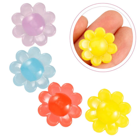 Colorful Flower Bike Spoke Beads Clip On Neon Glow In The Dark Decorations For Kids Bicycle Spokes Easy Installation 50 Pcs