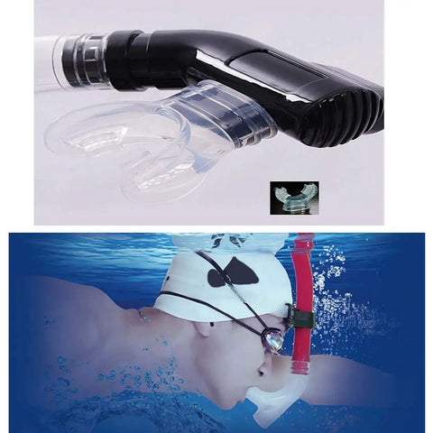 Snorkel with clear 6 Pack Silicone Diving Mouthpieces Clear With Tie Strap For Breathing Tubes Snorkel Gear Accessory Kit Universal Caliber