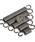Extension Compression Springs Kit With 1.2mm Wire Diameter And 12mm Outer Diameter, shown with coin for size comparison