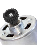 Mod 1 44T 8mm Bore Hardened Steel Pinion Gear For RC Cars And Trucks mounted on motor, close-up view