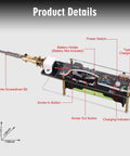 Handheld Soldering Practice Kit With Rechargeable Electric Screwdriver Build Your Own Soldering Tool Includes 2 Bits Electronics Repair DIY STEM Project For Teens And Adults product details with labeled components and dimensions