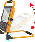 Badass Portable Solar Led Flood Light With Rechargeable Battery And Ip65 Waterproof Build offers adjustable angle and durable construction.