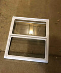 Close-up of DA97-06416A Assembly Shelf Quick Space Replacement Part for Fridges with glass panels and white frame
