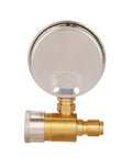 Pro Grade Pressure Washer Gauge Kit with Three Eighths Inch Quick Connect Glycerin Filled Dial 0-5000 PSI Brass Quick Connector close-up