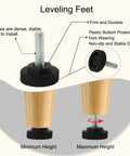 Keep Those Tables Rock Solid M8 X 25 Thread Adjustable Leveling Feet Heavy Duty Swivel Glides For Wobbly Chairs Desks Industrial Machines Two Pack Black Silver Tone showing adjustment mechanism and height settings.