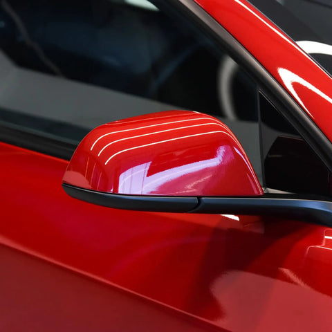Fresh Red Right Side Front Side Mirror Lower Bottom Cover Cap For Tesla Model 3 2017 To 2021 Tight Aftermarket Replacement Wing Mirror Trim Parts