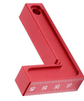 Dead True 90 Degree Positioning Square Aluminum Alloy Right Angle L Shaped Layout Tool Zero Play Gauge For Cabinet Carpentry And Tough Diy Builds Red, 75x45mm size, precise layout.