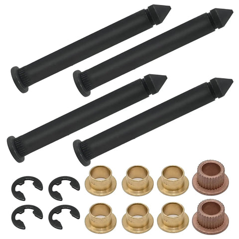 16 Pcs Auto Metal Direct Door Hinge Pin And Bushing Repair Kit Stainless Steel A00031 components, pins, bushings, clips visible