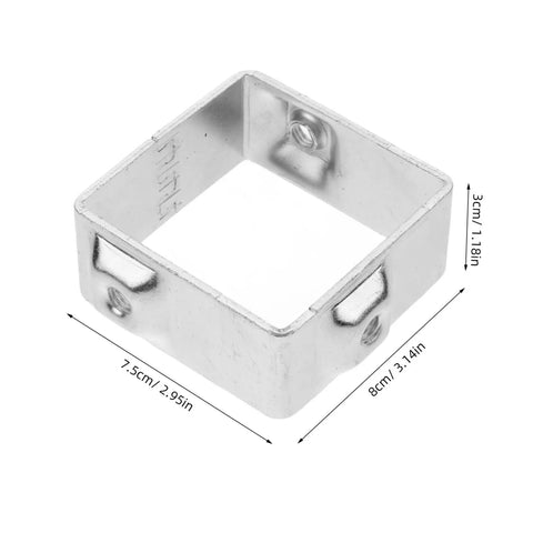 Heavy Duty Fence Buckles For Quick Secure Tinplate Installation With Durable Metal Fasteners, square shape, dimensions labeled