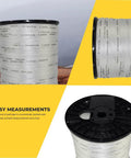 Heavy Duty Polyester Pull Tape For Cable, Fiber Optics, And Conduit Installations, Half Inch By Three Thousand Feet, Marked Every Foot