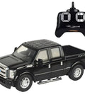 Ford F-350 Super Duty RC Truck Officially Licensed Full Function Remote Control Vehicle 1 28 Scale Black With Realistic Chrome Grille