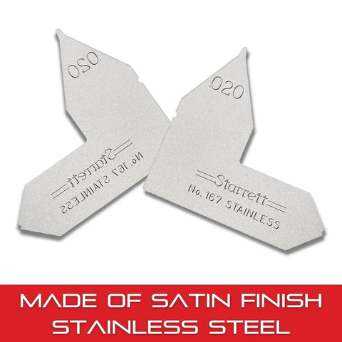Pro Grade Radius Gauge For Convex And Concave Curves Time Saving Tool For Carpenters And Construction Pros Stainless Steel.020 Inch Radius Gauge With Easy Read Inch Measurements And Rust Resistant Durability, satin finish detail