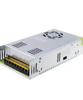 Side view of DC 24V 15A 360W plug and play power supply universal regulated switching transformer adapter with fan.