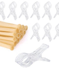 Awesome 10Pc Balloon Arch Clips With 100pcs Clear Party Balloons Heavy Duty Transparent Spring Clamps Durable Tying Ties Stand Strip Kit For Birthday Wedding Decoration Crafts DIY Bash Setup, clear clips and balloon sticks